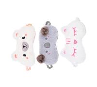 VALICLUD 3 Pièces Masque de Yeux Animaux Mignons de Douce Cache Yeux Occultant pour Bureau