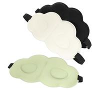 VALICLUD 3 Pièces Masque oculaire de la soie de glace black-out œil enfants voyage Noir couvre-yeux pour dormir masques de sommeil pour femmes Masque des yeux du sommeil en tissu