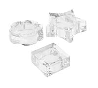 VALICLUD 3 Pièces Nail Brush Cup Set Verre pour Manucure Bols Multifonctions Forme de Glace Étoile et Fleur pour Nettoyage Mélange et Tenue de Gel Polish Outil pour Techniciens Ongles et