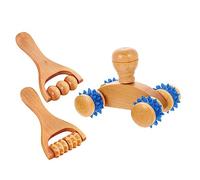 VALICLUD 3 Pièces Outil De Massage Inférieur Em Peau Masseur Circulation Pour Shiatsu Thérapie Le Muscle Corps Pied Rouleau De Massage Du Cou Rouleau Arrière Bois
