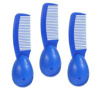 VALICLUD 3 Pièces Peigne à poignée sphérique démêlant mini peigne pour le sac à main petits peignes à cheveux pour femmes outils de coiffure peignes courts peignes petits Plastique Bleu