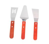 VALICLUD 3 pièces Spatules Inox pour Pizza et Steak Set avec Manche Pelle Creuse et Pelle Triangulaire Ustensiles Pâtisserie Multifonctions pour et Pâtisseries