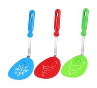 VALICLUD 3 Pièces Spatules Wok Ergonomiques Nylon Résistantes pour Cuisine Maison Design Noël avec Père Noël Sapin et Flocon de Spatules Délicates pour Cuisson Pratique