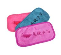 VALICLUD 3 Pièces turban de front serviettes de soins de la peau débarbouillettes démaquillantes oreiller extension de cils fournitures d'extension de cils chiffon