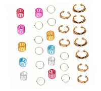 VALICLUD 30 pièces Accessoires Cheveux Tresse Africaine Métal Doré Décorations Coiffure DIY pour Femmes Pinces Élégantes pour Chignons Tresses Queues de Cheval et Cheveux Longs Courts