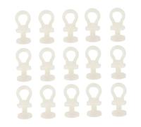 VALICLUD 30 pièces Beige Plastic Track Rollers for Curtain Rails Accessories for Window and Shower Curtain Tracks Smooth Sliding Gliders