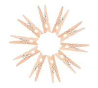 VALICLUD 30 Pièces Lot de Mini Pinces Bois Naturel Multi-Usage pour Photos Papier Et Messages Murale