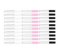 VALICLUD 30 pièces Lot de Tubes de Gloss à Transparents Rechargeables et Compacts Flacons Miniatures DIY pour Bouchons Blanc Rose et Noir Portables pour Voyage et Usage Quotidien