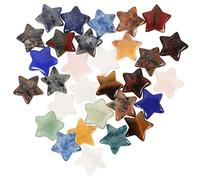 VALICLUD 30 Pièces Ornement d'étoile à cinq points Crystal étoiles en pierre polie pierres d'inquiétude en forme d'étoile ornement de bureau en pierre pierres polies