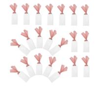 VALICLUD 30 Pièces Tags acryliques vierges Cartes de lieu de mariage arcyliques marque-places pour réception de mariage signes de sièges réservés ruban Transparent