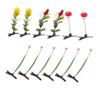 VALICLUD 30pièces Pinces à Cheveux Pousses De Haricot Barrettes Légères Et Colorées Forme De Plantes Accessoires Cheveux Pour Fête Et Cosplay