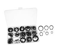 VALICLUD 320 pièces Kit Anneaux Circlips Externes Acier Ressort Clips de Retenue Élastiques pour Fixations Boîte de Rangement Transparente avec Compartiments Organisés