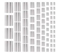 VALICLUD 320 pièces Manchons Doubles Aluminium pour Câble Acier Sertissage avec Double Assortiment pour Boucle et Raccord de Câble Robuste Clips Légers et Résistants Corrosion pour Usage