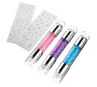 VALICLUD 3ensembles Kit de Tampons à Ongles Double Embout et Pochoirs pour Nail Art DIY Fournitures de Manucure pour Création de Motifs Personnalisés