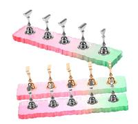 VALICLUD 3ensembles Support à Faux Ongles à Pression Présentoir à Ongles Artificiels Support Entraînement Pour Nail Art Avec Base Lot De Pour