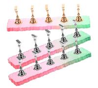 VALICLUD 3ensembles Support à Faux Ongles à Pression Présentoir à Ongles Artificiels Support Pour Peindre Entraînement Pour Nail Art