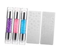 VALICLUD 3ensembles Tampons Pour Nail Art Diy Et Raclettes Outils De Manucure Pour Débutants Et Prothésistes Ongulaires