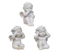 VALICLUD 3Pcs Statue d'ange Sage Sinon Aucun sans Diabolique Ne Parler Pas de Maléfaisance Figurine Ornement de Bureau Sculpture