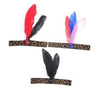 VALICLUD 3pièces Bandeau Américain Pour Femmes Et Adolescentes De Plumes Diamants Artificiels Pour Fêtes Spectacles