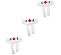 VALICLUD 3pièces Bandeau Style Samurai Tête De Ninja Pour Entraînement De Karaté Et Événements Sportifs Ajustable Et Confortable Pour Chefs Et Cheerleaders