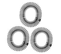 VALICLUD 3pièces Bandeaux Flexibles Plastique Pour Cheveux Élastiques à Spirale Antidérapants Idéaux Pour Sport Maquillage Lot De Noir