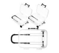 VALICLUD 3pièces Boîtes Mini Valises Transparentes Pour Rangements Voyage Organisateur Pratique Pour Faux Et Bijoux Pour Favors De Fête