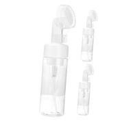 VALICLUD 3pièces Bouteille De Mousse Avec Brosse Bouteille à Pompe Pour Shampoing Après-shampoing Gel Douche Flacon Réutilisable Et Rechargeable Avec Tête De Brosse Douce Pour Nettoyer Et m