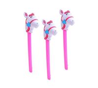 VALICLUD 3pièces Cheval Gonflable Tête De Bâton Décoration De Fête Jouets pour Garçon Fille Accessoire De Jeu De Société Lot de Bâtons Gonflables Chevalière
