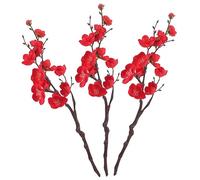 VALICLUD 3pièces Fleurs De Prunier Artificielles Soie Lot de Branches Décoratives pour Intérieur Vases Et Paniers sans Entretien