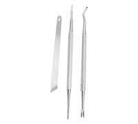 VALICLUD 3pièces Kit De Nettoyage Des Ongles Avec Cuillère à Cuticules Grattoir à Ongles Et Dissolvant De Peaux Mortes Ensemble Outils De Manucure Acier Inoxydable