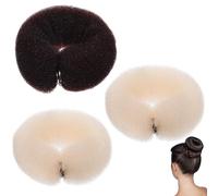 VALICLUD 3pièces Lot de Bigoudis pour Chignon et Queue de Cheval Élastique Nylon Flexible pour Boucles et Coiffures DIY Couleur Aléatoire