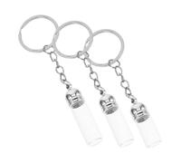 VALICLUD 3pièces Lot De Bocaux Verre Bouteilles à Souhaits Miniatures Porte-clés Décoratifs Bouteilles De Parfum Voyage Bocal De Rangement