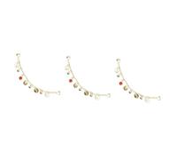VALICLUD 3pièces Non Piercing Nose Avec Chaîne Pour Et Belly Dance Bijoux De Nez Élégants Avec Détails Et Accessoire Parfait Pour De Danseuse