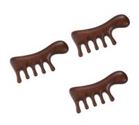 VALICLUD 3pièces Peigne Bois Large à Dents Peigne De Massage Pour Chevelu Outil Pour Femmes Et Démêlage Doux Et Relaxante Accessoire De Soin Capillaire Bois Naturel