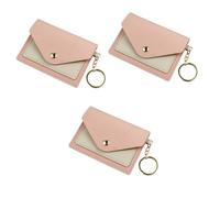 VALICLUD 3pièces Porte- Cuir avec Porte- Étui à Compact Et Élégant Couleur Pastel pour Étudiants Transports