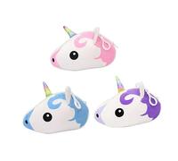 VALICLUD 3pièces Porte-Monnaie Peluche Licorne Mini Pochette à De Rangement Mignon pour Filles Motif Cartoon pour Voyages Sorties