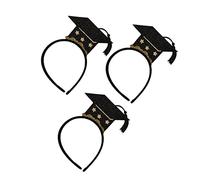 VALICLUD 3pièces Serre-tête Mini Chapeau de Médecin Pailleté pour Remise de Diplômes Accessoire de Tête pour Fête Coiffe pour Soirée de Remise de Diplômes