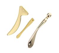 VALICLUD 3pièces Spatule à Crème Applicateur pour Yeux et Visage Lot de Doré Pratique pour Automassage et Application de Soin