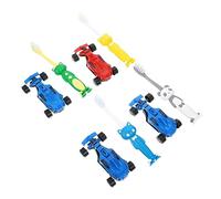 VALICLUD 4 Ensembles Brosse à Dents Manuelle pour Garçon Fille avec Ventouse de Brossettes Style Cartoon Outil de Nettoyage pour Développer de Bonnes Habitudes Hygiène Bucco