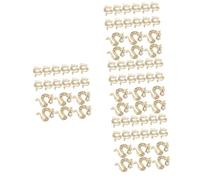VALICLUD 4 Ensembles Dragon Jouant Avec Des Bijoux Pearl Nail Art Clou Charme Garniture Décors D'ongles Breloques Pour La Conception Des Ongles Alliage De Zinc Doré 50 Pièces * 4
