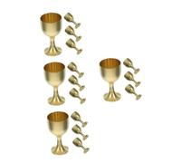 VALICLUD 4 Ensembles Gobelet En Cuivre Décoratif Rétro En Métal Coupe À Pied Pour Communion Cérémonie Et Décor Et Facile À Nettoyer 4 Pièces * 4
