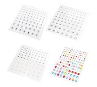 VALICLUD 4 Ensembles Patch des sourcils et des yeux décoration de cristaux bijoux strass visage coloré soi joyau du visage strass de visage autocollant strass oeil résine