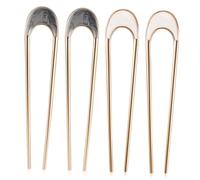 VALICLUD 4 Pcs Pinces à Cheveux en Métal Forme U pour Femmes, Agrafes Sécurisées et Polyvalentes, Accessoires Stylés pour Coiffures Quotidiennes et Mariages