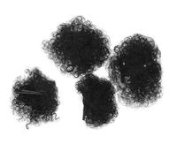 VALICLUD 4 pièces Afro Hair Accessories For Synthetic Curly Bun With Invisible Clip Easy Styling Wig Buns For Little Costume Accessory Themed Parties And Social Play