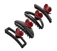 VALICLUD 4 Pièces Agrafe D'amour Clips De Cheveux De Coeur Accessoires De Cheveux Pour Femmes Policier Clips De Griffe De Coeur Mignon Cœur Style En Forme De Bébé Plastique