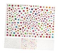 VALICLUD 4 Pièces Autocollants Visage Cristaux Perles Décoratives Pour Ongles Yeux Sourcils Imperméables Auto-adhésifs