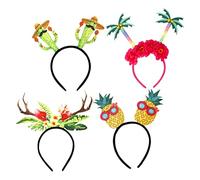 VALICLUD 4 Pièces Bandeau Ananas bandeau de cactus bandeau flamant rose bandeau hawaï hair band hair charms hair topper bandeau tropical bandeau de fêtes tropicales Plastique