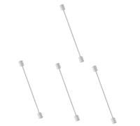 VALICLUD 4 Pièces Barre de Cravate Épingle à Cravate pour Hommes Accessoire de Costume Élégant Argenté Spiralée Maintien Fiable