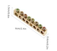 VALICLUD 4 Pièces Barre de Terre Cuivre Borne à Vis Isolée Résistante Aux Chocs Connecteur Électrique de Distribution avec Bornier à Vis pour Câbles Terre et Neutre