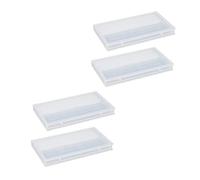 VALICLUD 4 pièces Boîte de Rangement pour Embouts Ponceuse Ongles Transparente Organiseur Pratique pour Accessoires Manucure Lot de Portable et pour Usage Professionnel et Domestique